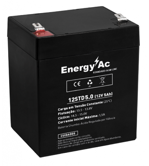 BATERIA - Energy AC - Standard AGM Line - 12V 5Ah - 12STD5